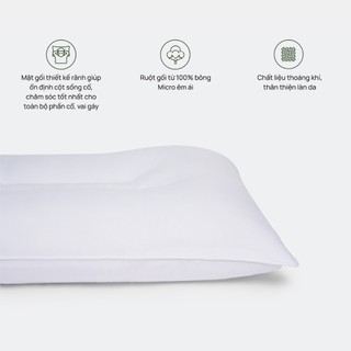 Ruột gối thư giãn cổ Everon Micrelax 45*65 (Độ cao 10cm. Độ mềm trung bình)