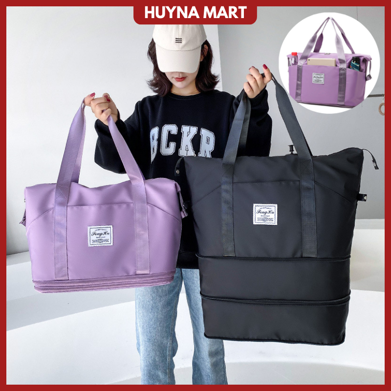 Túi du lịch 1/2/3 tầng cỡ lớn cao cấp, mặt ngoài thêm ngăn đựng ipad, đựng bình nước, ô dù, có cài vali Fashion Bag TX05