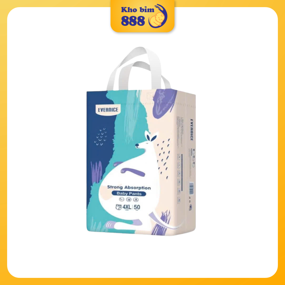 Combo 100 miếng bỉm quần Evernice công nghệ Châu Âu mỏng nhẹ thấm hút tốt ta bim quan cho be