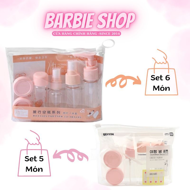 Bộ Chiết Mỹ Phẩm 6 Món Set Chiết 6 Món + 5 Món