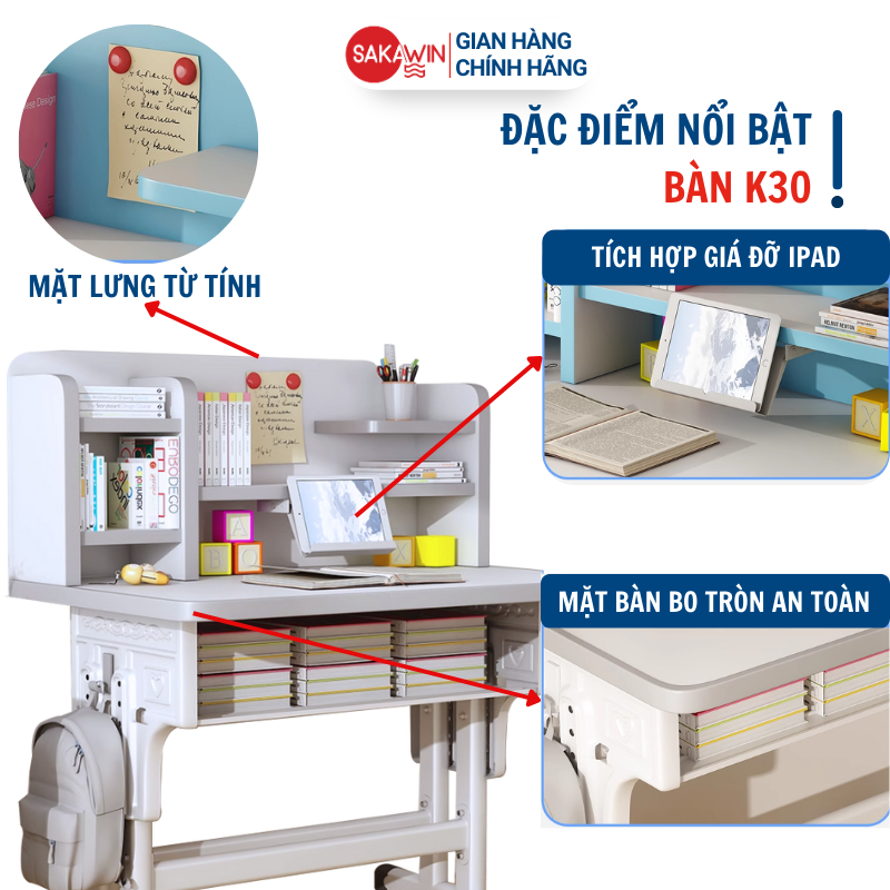 Bộ bàn ghế học sinh tiểu học Sakawin K30 Khung chân đôi chắc Thép sơn tĩnh điện không rỉ. | BigBuy360 - bigbuy360.vn