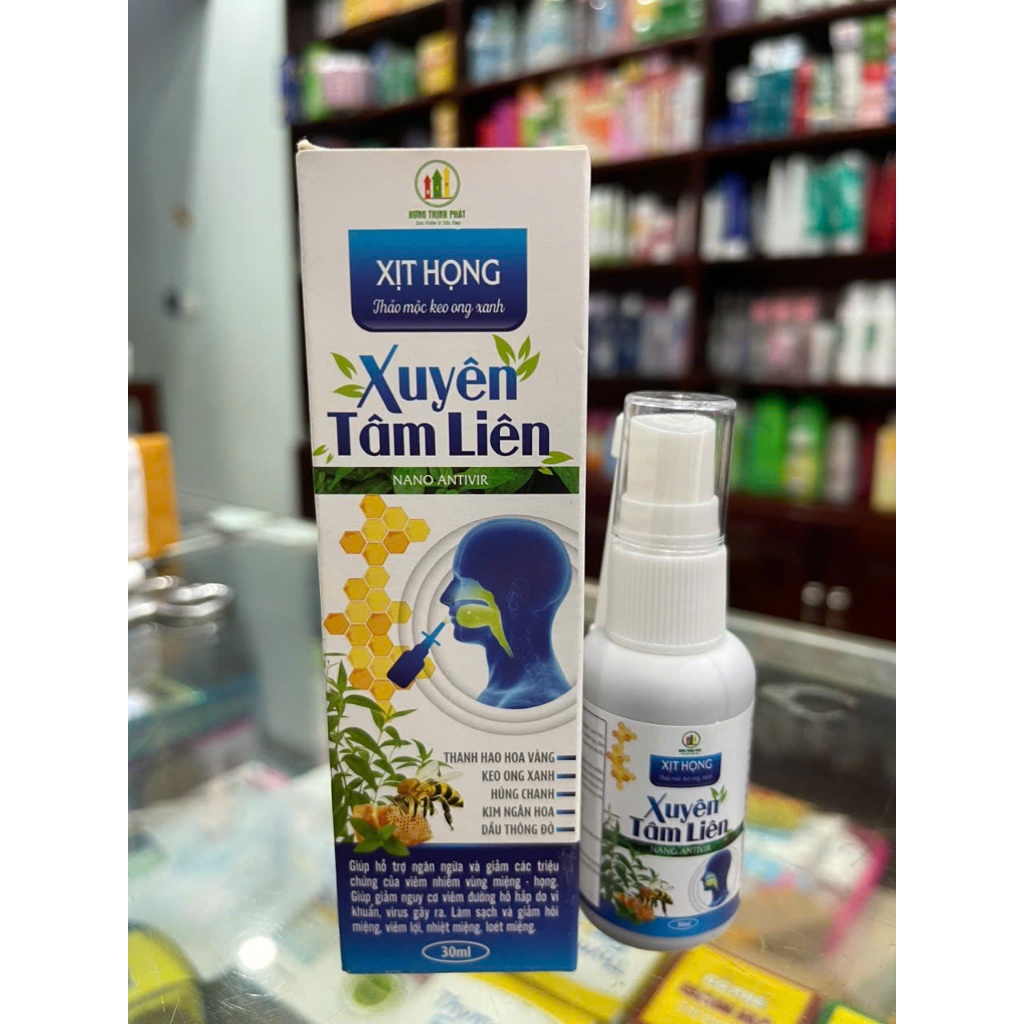 Xịt Họng Keo Ong - Xuyên Tâm Liên 30ml
