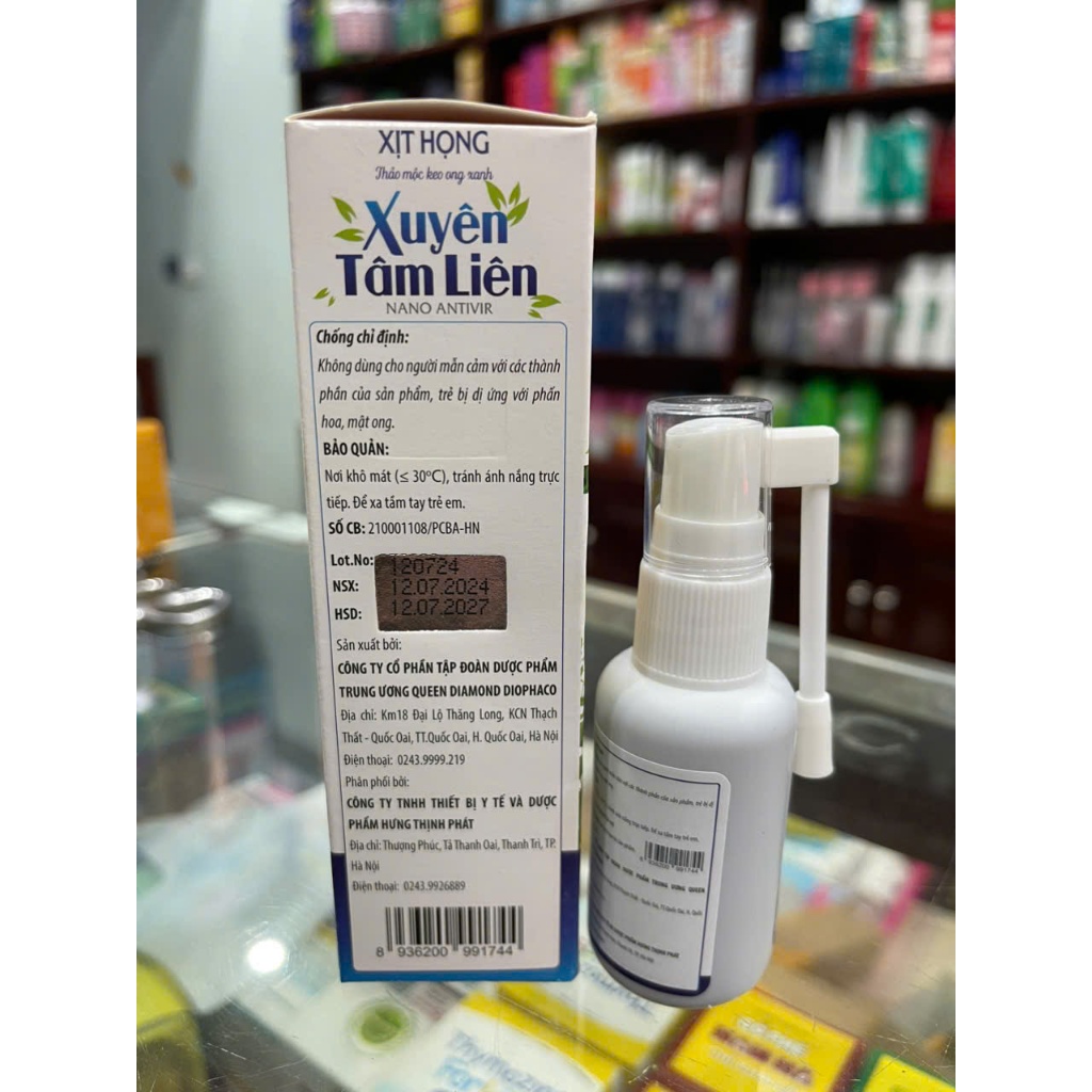 Xịt Họng Keo Ong - Xuyên Tâm Liên 30ml