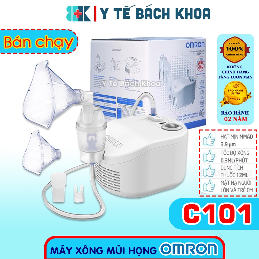 [CHÍNH HÃNG] MÁY XÔNG MŨI HỌNG OMRON C101 - BẢO HÀNH 02 NĂM