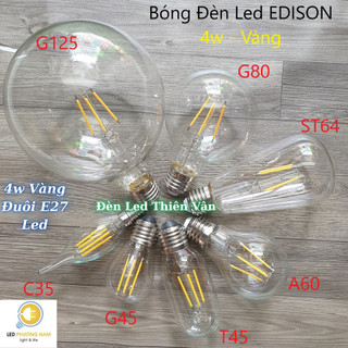 Bóng Led EDISON nhiều loại [Giả Sợi Đốt], 4w Vàng Trang Trí DECOR