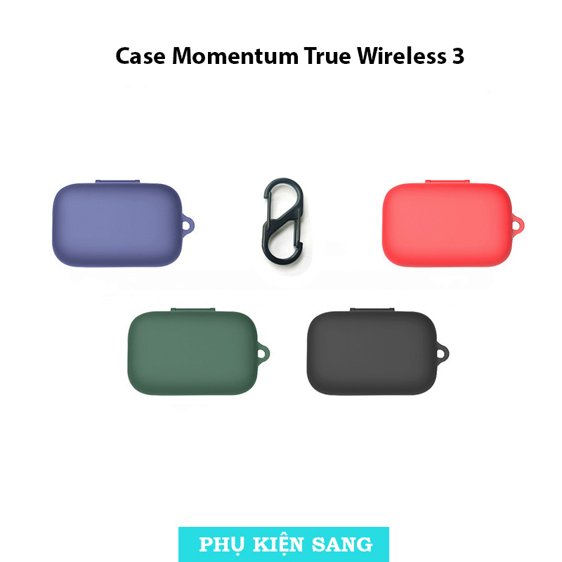 Ốp case Sennheiser Momentum True Wireless 3 kèm móc treo