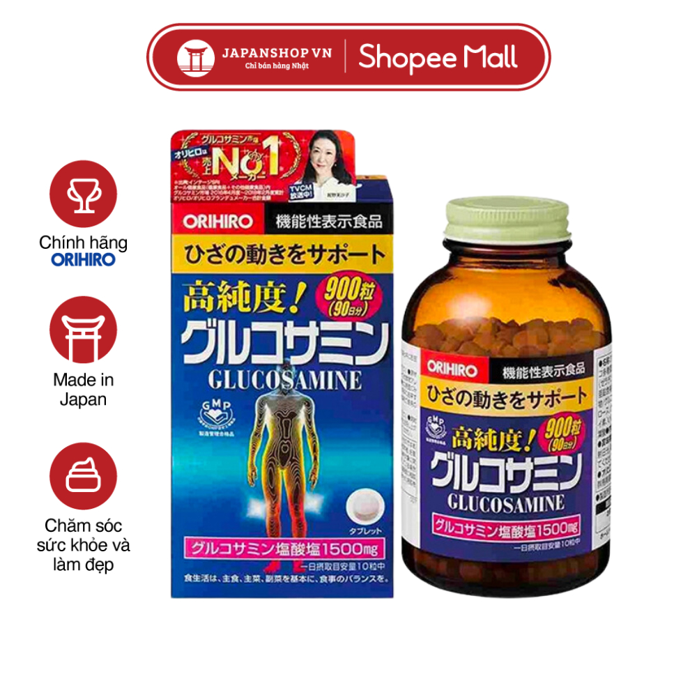 Viên uống bổ xương khớp Glucosamine ORIHIRO 900 viên - 950 viên chính hãng Nhật Bản