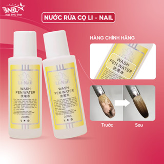  Nước rửa cọ Li-nail  200ml  - Dung dịch rửa cọ nail sạch sẽ tăng độ bền cho cọ chuyên dụng làm nail 