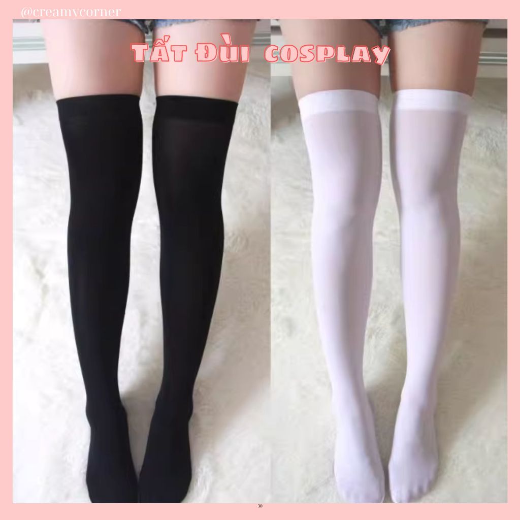 [HÀNG CÓ SẴN] Tất đùi qua đầu gối 52cm cosplay