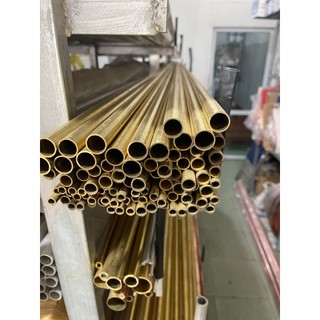 Ống đồng vàng Phi 25 dày 0.5mm Dài 1m ( Đường kính 25mm, lỗ trong 24mm )
