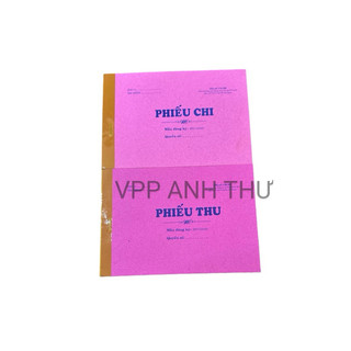 COMBO 5 CUỐN PHIẾU THU CHI 1 LIÊN MỎNG 40 TỜ