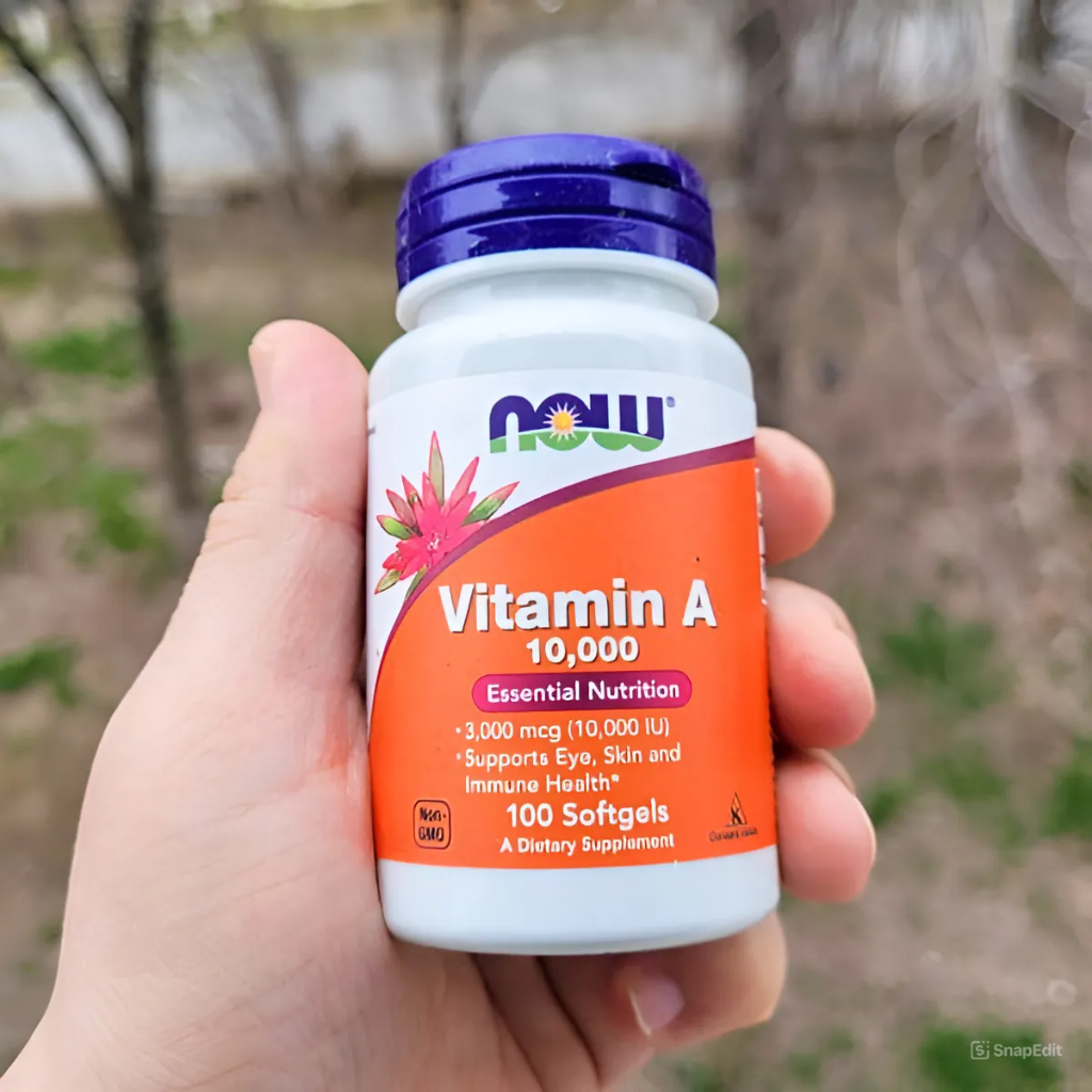 Viên uống Vitamin A 10,000IU Now hàm lượng cao (100 viên) cải thiện thị lực, đẹp da, tăng đề kháng