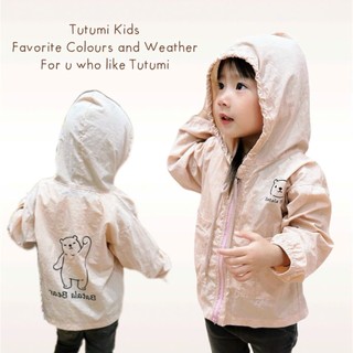 Áo chống nắng, áo gió mỏng liền mũ cho bé trai bé gái Tutumi kids, chất liệu vải gió mềm nhẹ cho bé từ 10- 22kg AOGIO