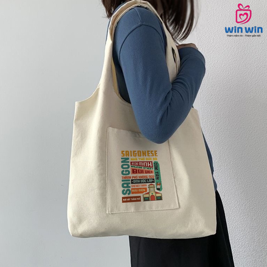 [Có cúc bấm] Túi vải canvas liền thân iCase bộ sưu tập 63 Tỉnh thành