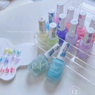 Cồn loang pastel Qing you, Set cồn loang sữa Qingyou 12 màu tone pastel