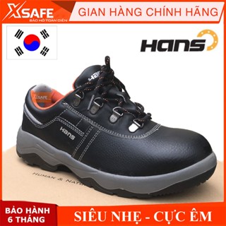 Giày bảo hộ lao động nam Hans HS60 da bò, chống nước, chống đinh, va đập, trơn trượt - Giày công trình, nhà máy, cao cấp