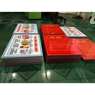 bảng nội quy tiêu lệnh mica