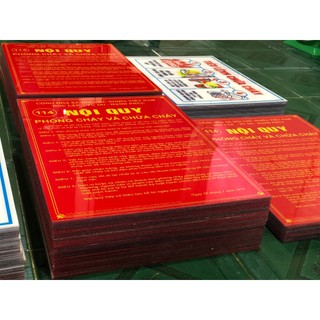 bảng nội quy tiêu lệnh mica