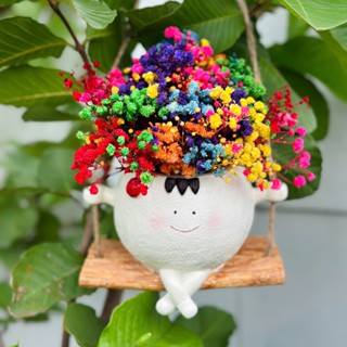   XÍCH ĐU GIÁ TREO  CHẬU CÂY XÍCH ĐU VÔ TRI DỄ THƯƠNG CẮM HOA TRỒNG CÂY DECOR QUÀ TẶNG 