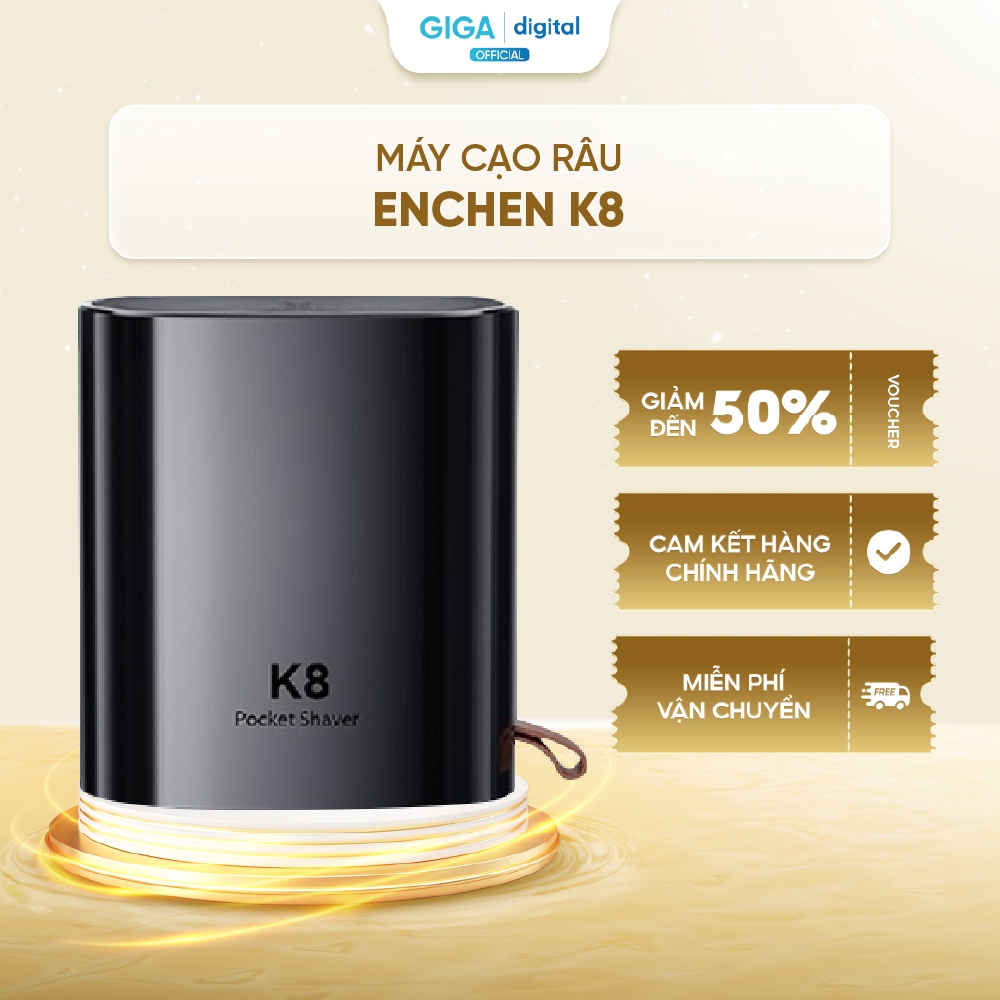 Máy cạo râu Enchen K8 - 18 lưỡi dao tự mài - Thời gian sử dụng lên đến 60 ngày