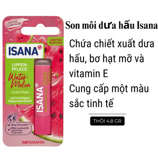 [auth] Son dưỡng môi Isana giúp môi căng bóng, mềm mịn nội địa Đức,Đủ Bill