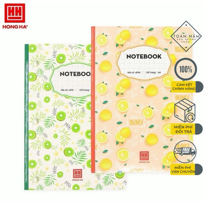 Quyển sổ 4 ô ly 120 trang A4 Notebook Hồng Hà 4594