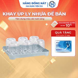 Khay úp cốc ly 5658 để bàn Việt Nhật chất liệu nhựa PP an toàn có khay hứng nước tiện dụng