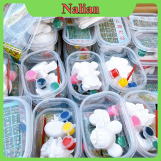  Bộ tô tượng thạch cao cho bé TẶNG KÈM màu và cọ Set tượng tô màu mini có màu tô tượng bộ màu acrylic 