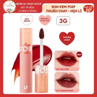  Son Kem Lì FOIF Thuần Chay Mịn Mượt Lâu Trôi Hàn Quốc Foif Daily Velvet Tint VT03 VT04 VT05 - Bebeau 