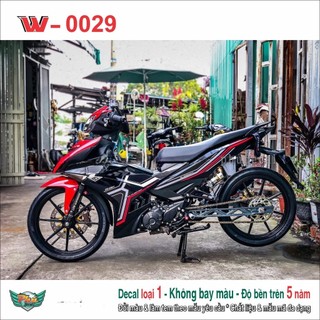 Tem rời Exciter 150 đen đỏ chỉ (11)