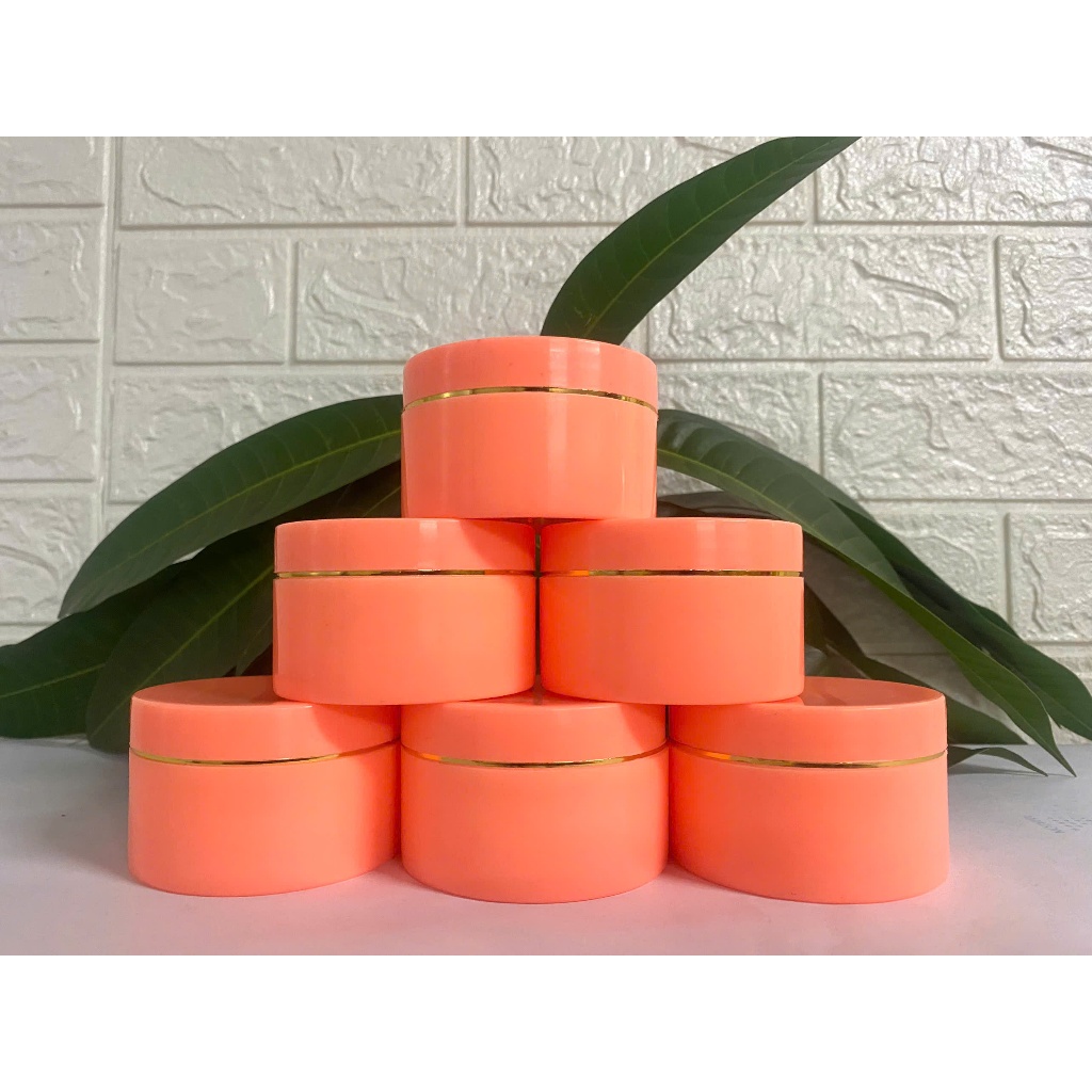 Hủ k100 : màu cam đào . Lòng kem 100g + hủ 150g