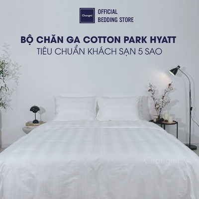 Bộ chăn ga 100% Cotton Sọc Cao Cấp Changmi Bedding chuẩn khách sạn 5 sao Park Hyatt