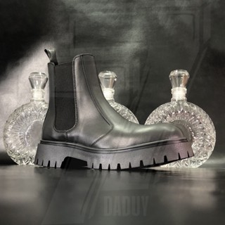 Giày CHELSEA BOOT da cho Nam và Nữ đế CHUNKY tăng 4,5cm chiều cao, bốt da nam nữ dáng tractor boots 38->43 |DG31-daduy|