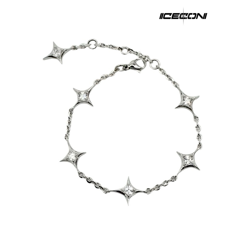 Lắc Tay Ngôi Sao Bling Star Tyni Bạc 925 - Mạ Vàng Trắng Icecon SS 2024 ( Tyni Bling Star Bracelet )