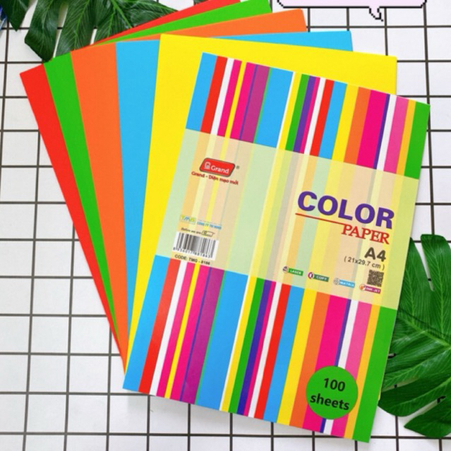 XẤP GIẤY In A4 5 MÀU ĐL 80gs