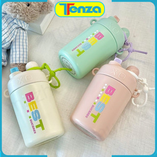 Bình giữ nhiệt cho bé, bình đựng nước cute có ống hút dung tích 500ml lõi inox 304 không gỉ TENZA