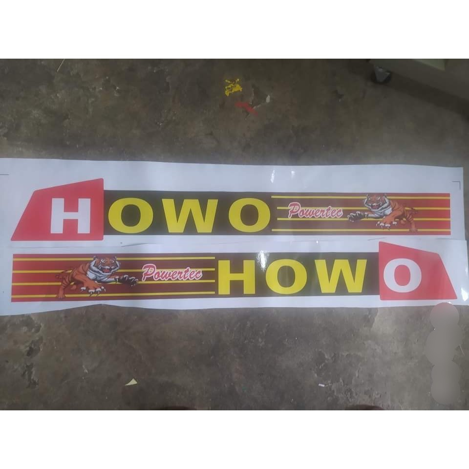 TEM TRANG TRÍ CÁNH CỬA XE HOWO. Tem Howo dán trang trí cánh cửa xe (sl: 2 tem)