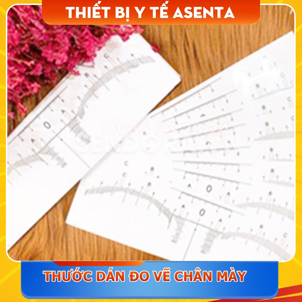 Combo 10 thước dán đo vẽ chân mày dùng 1 lần