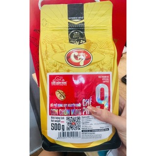 Cà Phê Rang Xay Pha Phin Số 9 [Gu Đậm] - Con Chồn Vàng - Túi 500Gr (Mẫu Bao Bì Mới)