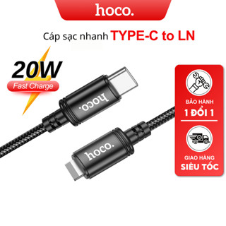 Dây sạc nhanh 20W Hoco cho X Xs max 11 12 13 14 Pro max cáp bọc dù siêu bền chống gãy gập
