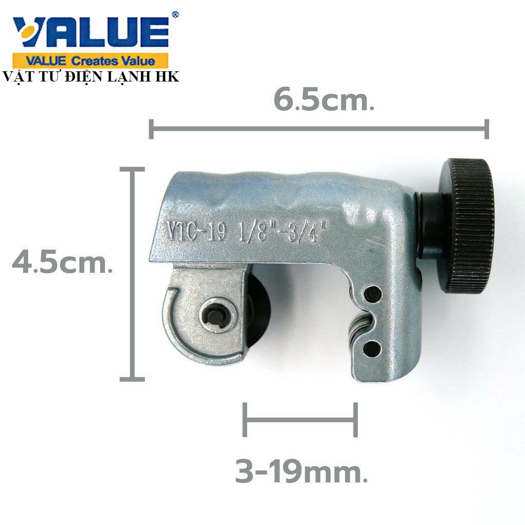 Dao cắt ống đồng Mini Value VTC-19 (1/8"-3/4")