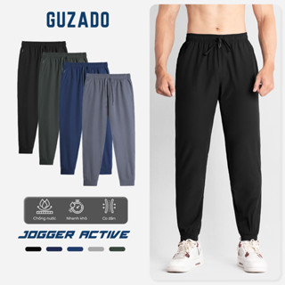 Quần Jogger Nam GUZADO Chất Vải Gió Cao Cấp, Thể Thao Khỏe Khoắn, Cạp Chun Vận Động Thoải Mái GDC02.