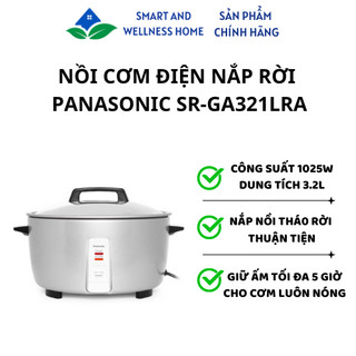 Nồi cơm điện tử nắp rời 3.2 Lít Panasonic SR-GA321LRA - Bảo hành 12 tháng