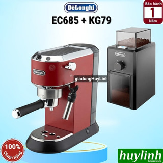 Máy pha cà phê delonghi ec685 - tặng kèm máy xay cafe kg79