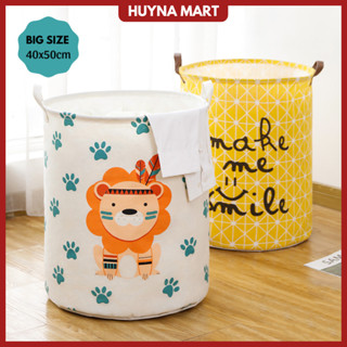 Sọt Đựng Quần Áo, Thùng Vải Đựng Đồ Cỡ Lớn Có Quai Chống Thấm Nước In 3D TD06