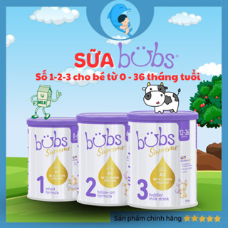 Sữa Bubs Supreme đủ số 1, 2, 3 cho bé từ 0 đến 36 tháng tuổi lon 800gr MECAHEO