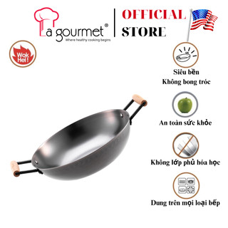  Chảo gang đúc công nghệ mới La gourmet NitriganTM 34cm lòng sâu 5L - 367600  tốt cho sức khỏe  dùng được bếp từ 