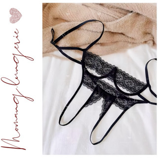 DL002 Nội y sexy ren xuyên thấu có kèm gọng, set đồ lót phong cách gợi cảm quyến rũ