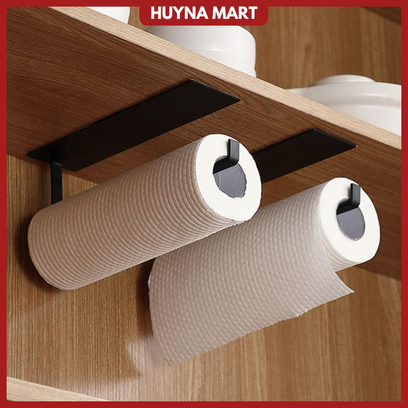 Giá Treo Giấy Cuộn Nhà Bếp, Treo Khăn Đa Năng Phun Sơn Tĩnh Điện Không Cần Khoan Đục Nc45