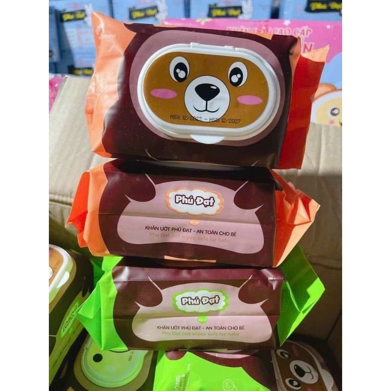 KHĂN ƯỚT CHO BÉ GẤU NÂU NẶNG 700G